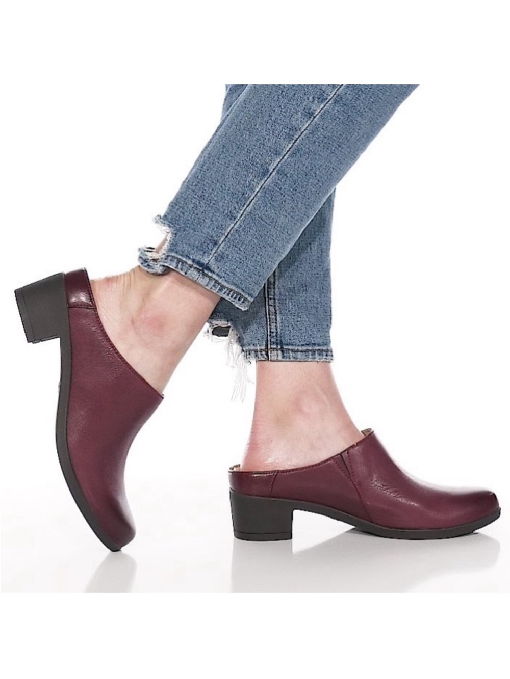 Dansko Carrie Burnished Nubuck Shoes – Burgundy – Size 40